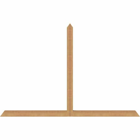 Ekena Millwork Portland Timber Gable Bracket, Western Red Cedar, 84"W x 56"H x 3 1/2"D x 3 1/2"F, 16/12 Pitch GBW084X56X0404POR00SWR